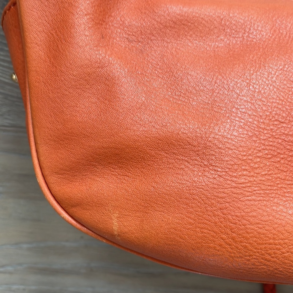 Vintage MICHAEL KORS Orange  Leather Shoulder Bag - Picture 10 of 12